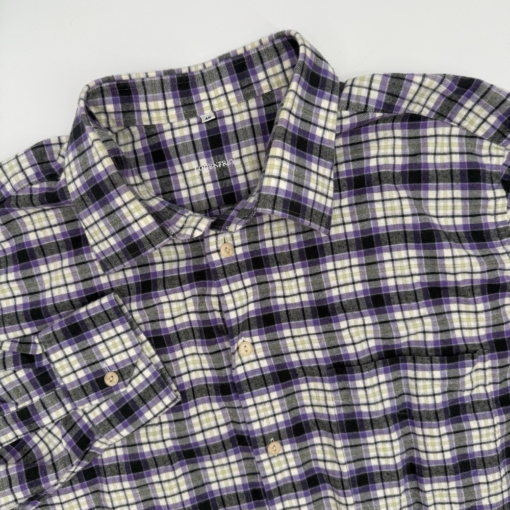 LodenFrey Munchen Purple Flannel‎ Shirt Mens Size 46